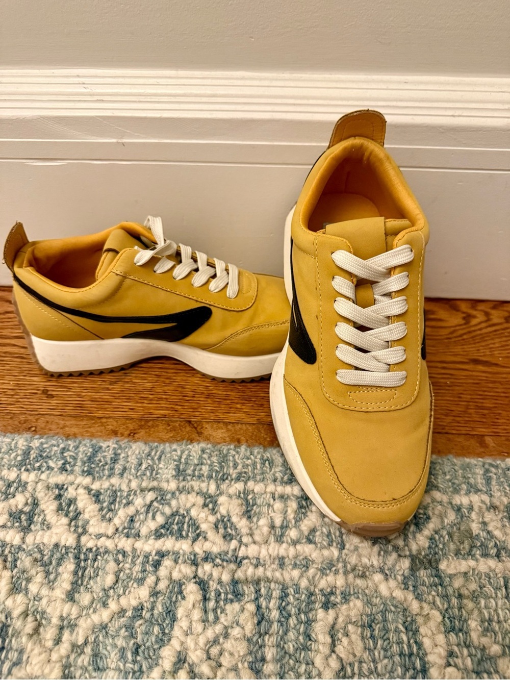 DV by Dolce Vita Women's Bynx Lace-Up Jogger Sneakers Mustard #athletic